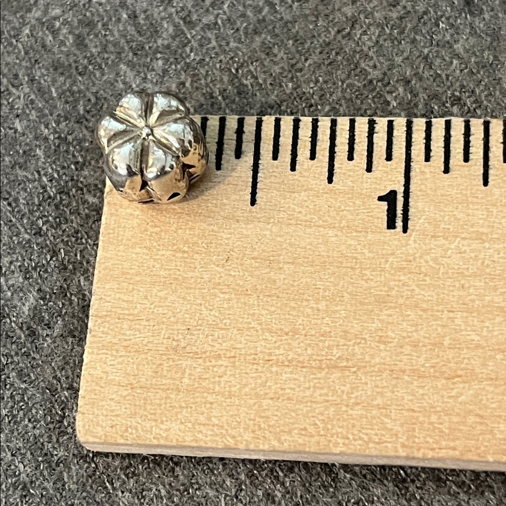 Sterling Flower Slide Bead/Charm - Picture 7 of 8